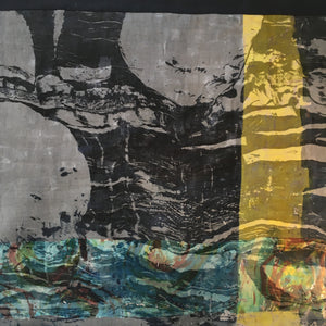 Mirjam Aigner 'Moonbeam over Beach' Textile art (section)