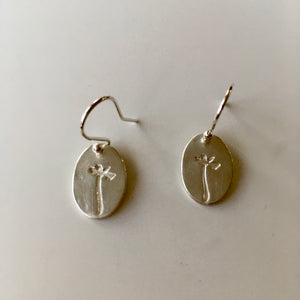 Alison Keenan Silver seed print earrings - 2.5cm