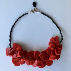 Sharon Cornthwaite chunky coral bead neckpiece