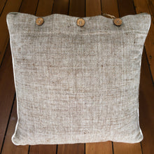 Load image into Gallery viewer, Cushion - Tweed style with white piping
