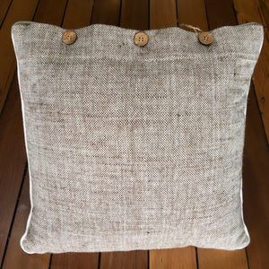 Cushion - Tweed style with white piping